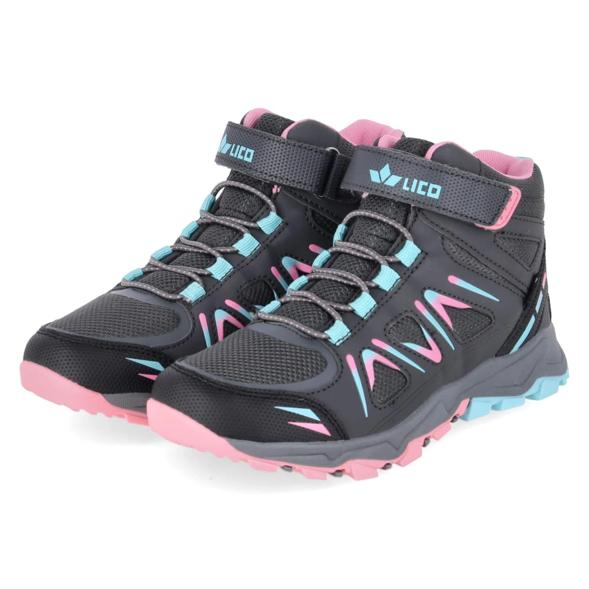Outdoorboots ALLEN HIGH VS - anthrazit/pink/türkis