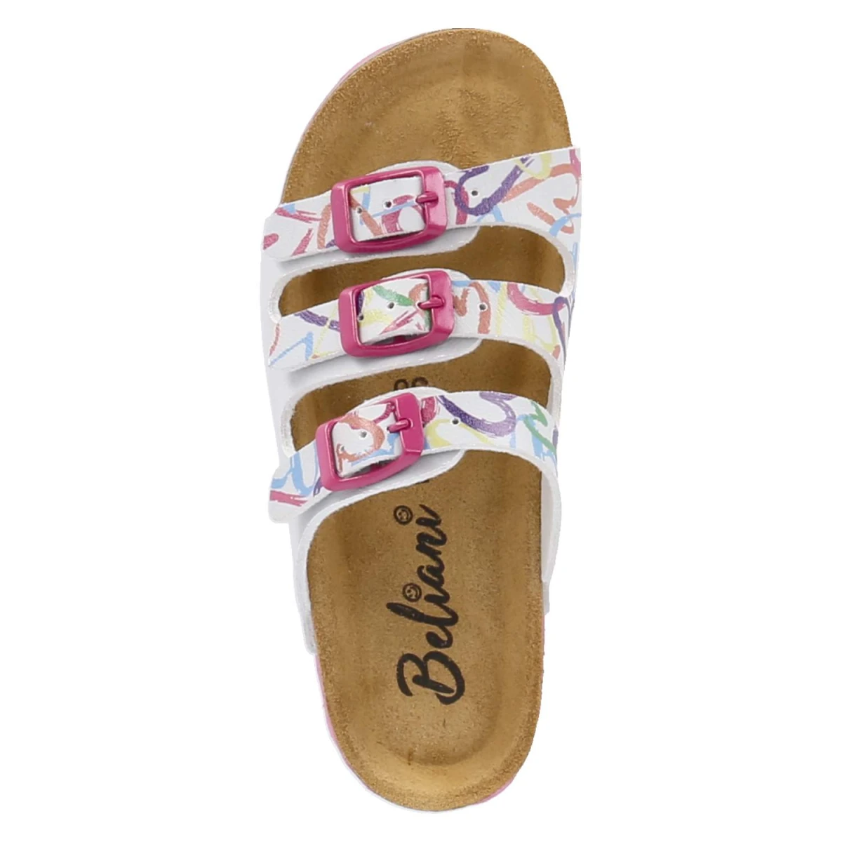 Pantoletten - weiss/pink