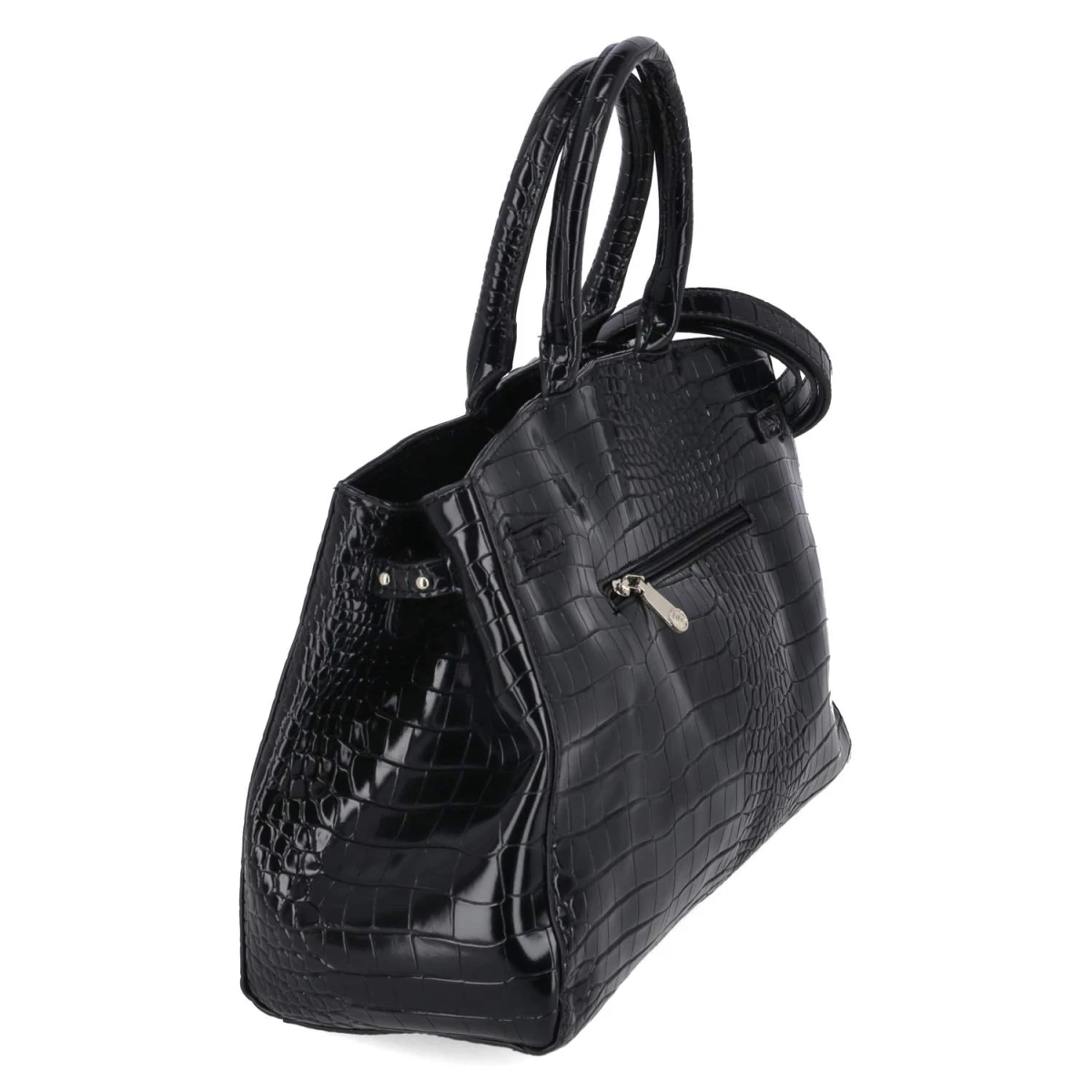 Handtasche - black-kroko