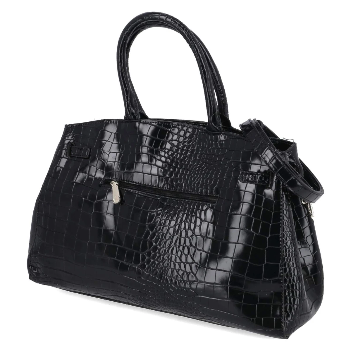 Handtasche - black-kroko