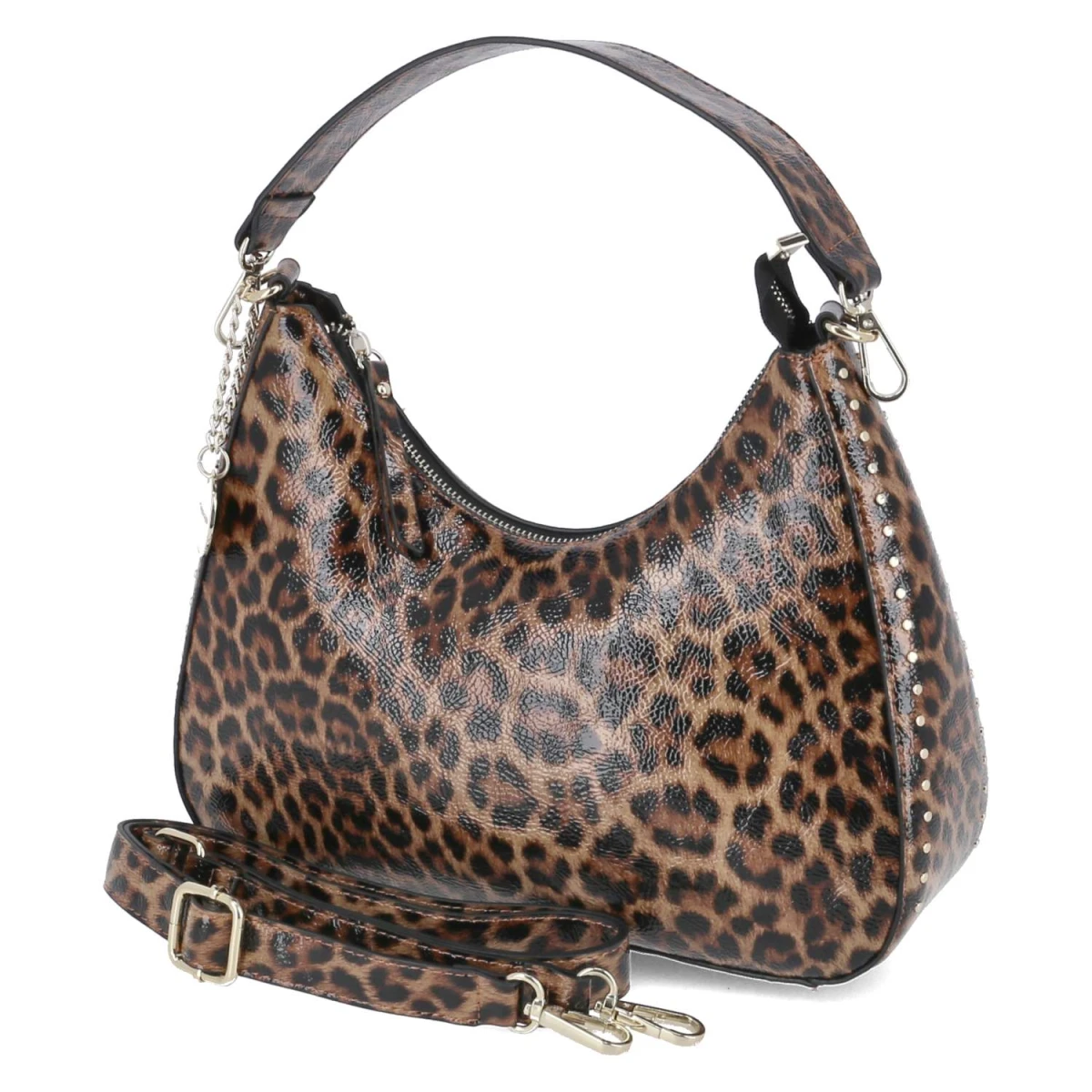 Schultertasche - black/cognac