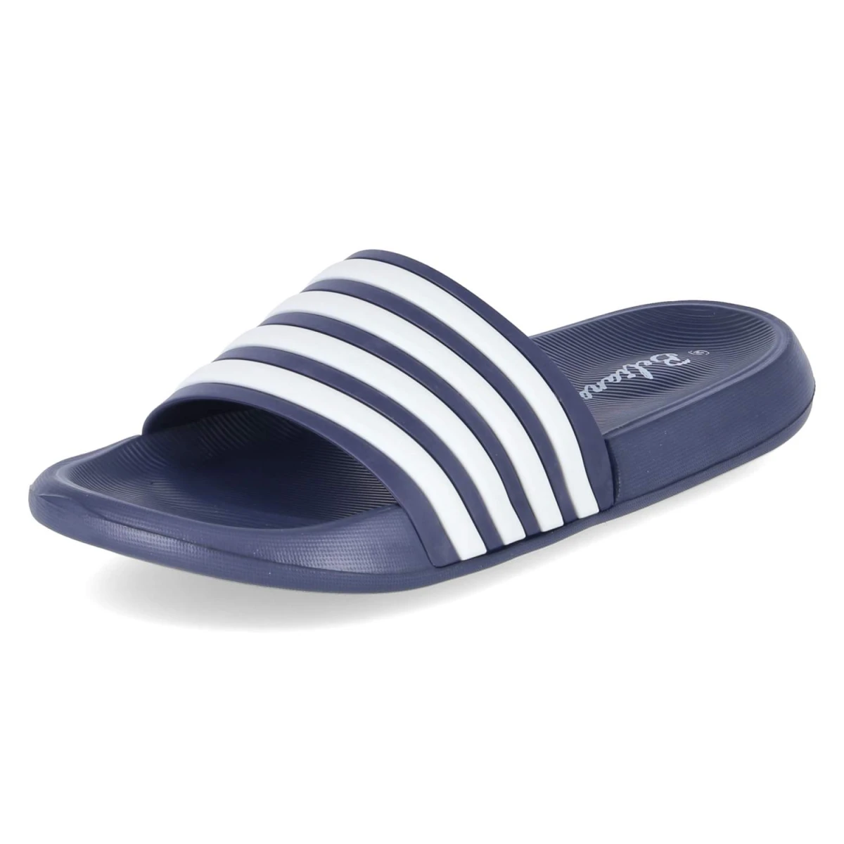 Badepantoletten - Navy - White