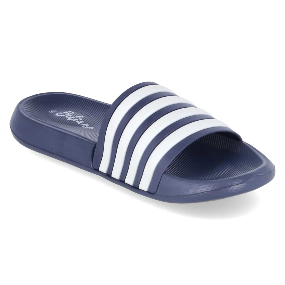 Badepantoletten - Navy - White