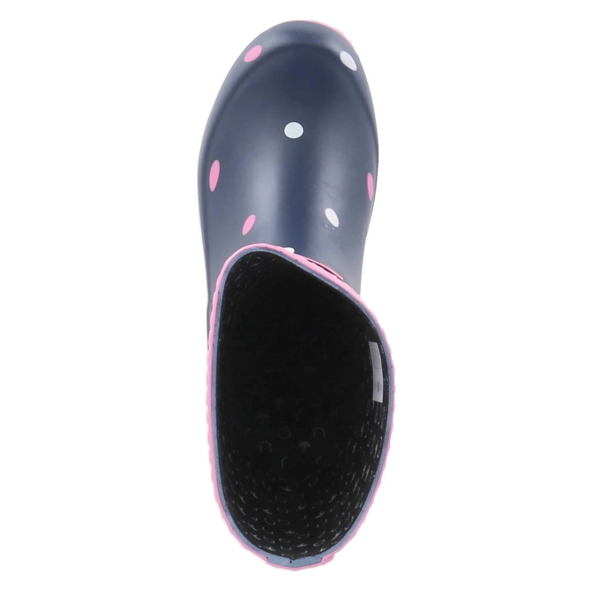 Gummistiefel DOTS - Navy white Pink