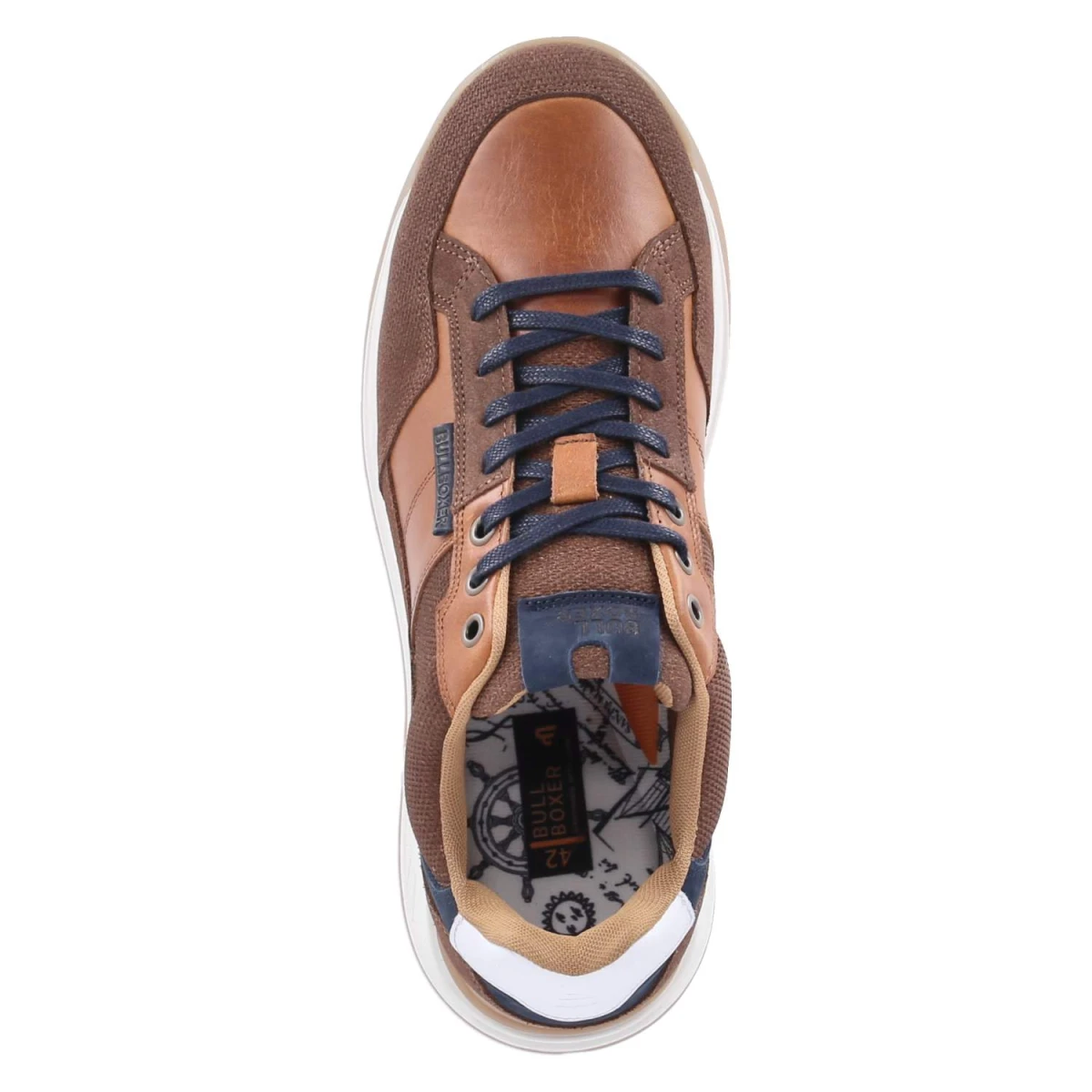 Low Sneaker - Cognac-Navy