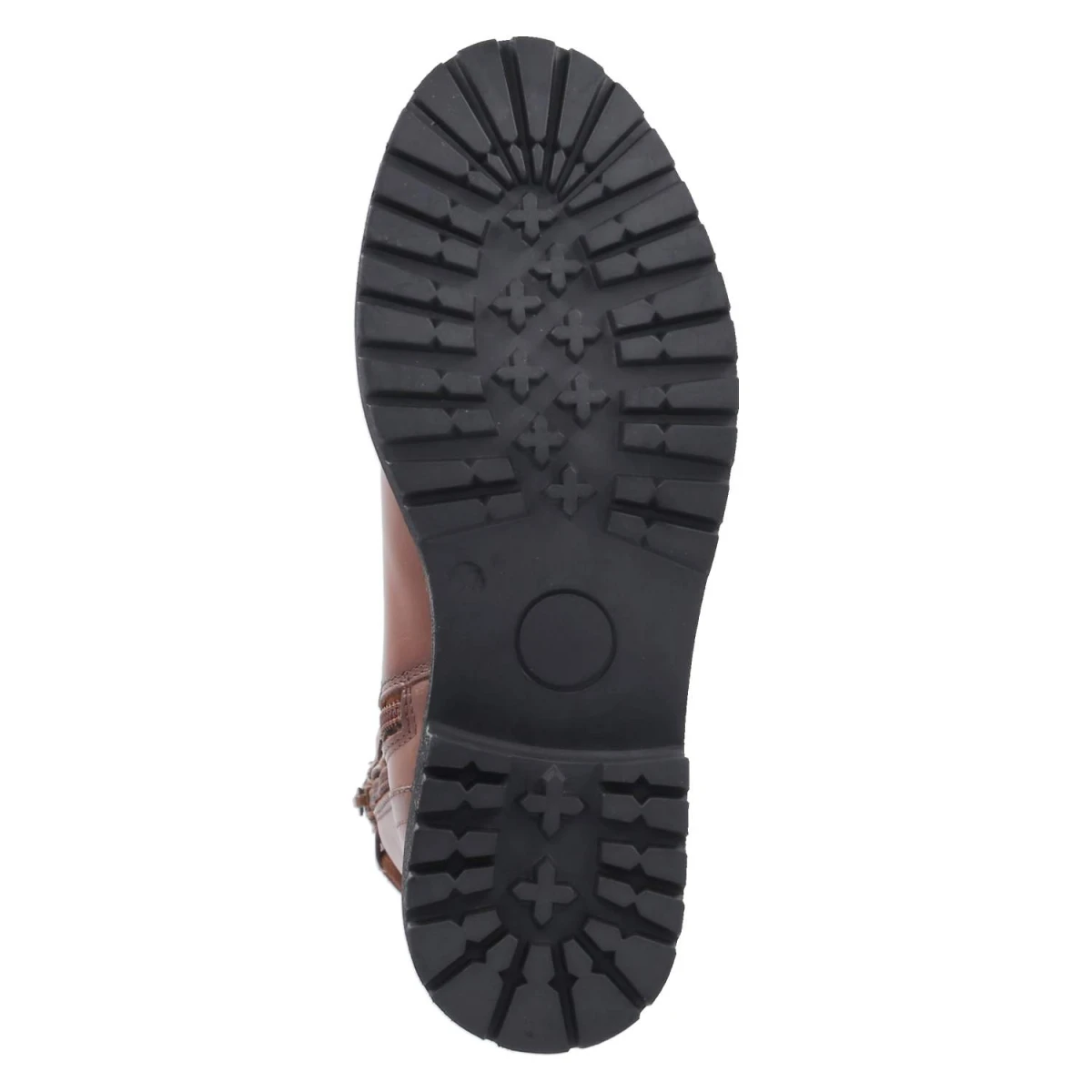 Schnürstiefel - Cognac/Leopard